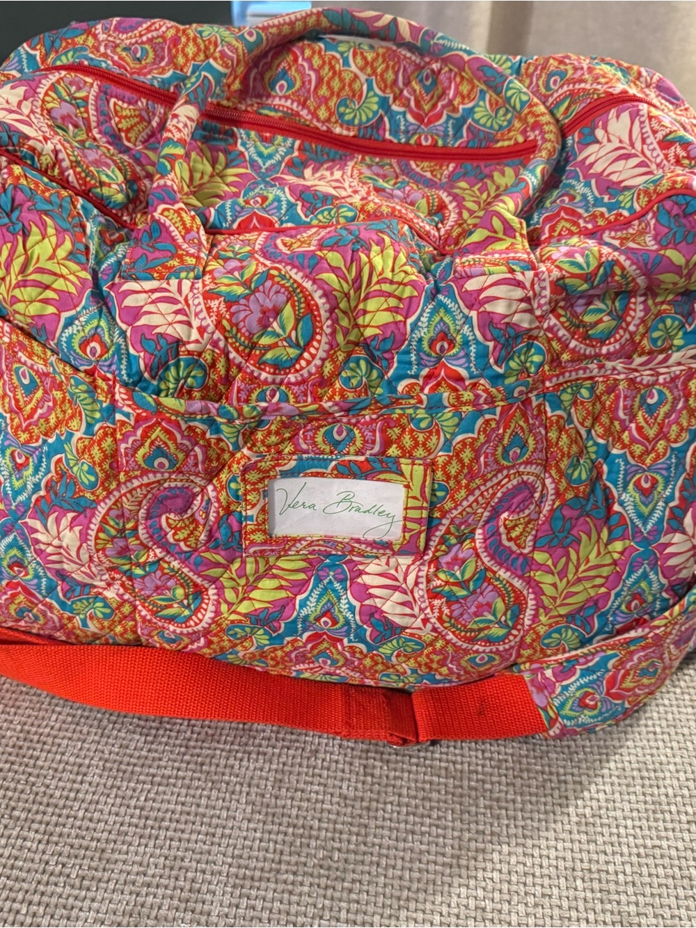 Vera Bradley Quilted Weekender Bag in Vibrant Paisley Print